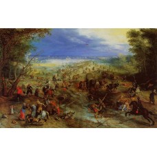 Equestrian Battle near a Mill