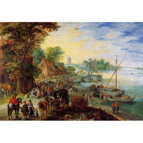 Fish Market on the Banks of the River