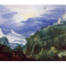 Mountain Landscape with View of a River Valley