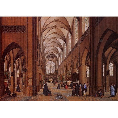 The Interior of the Cathedral of Antwerp