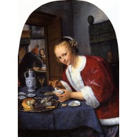 Girl Offering Oysters