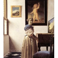 Lady Standing at a Virginal