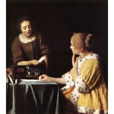Lady with Her Maidservant Holding a Letter
