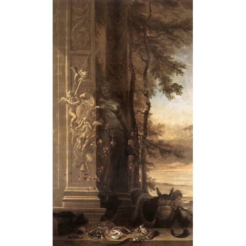 Game Still Life with Statue of Diana