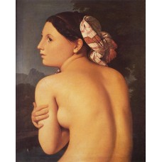 Half figure of a Bather