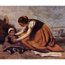 Mother and Child on the Beach