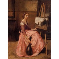 Young Woman in a Red Dress