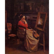 Young Woman with a Mandolin