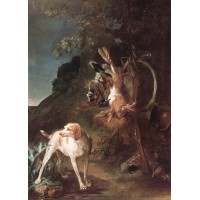 Game Still Life with Hunting Dog