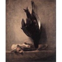 Still Life with Dead Pheasant and Hunting Bag