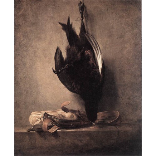 Still Life with Dead Pheasant and Hunting Bag