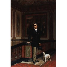 The Duc de La Rochefoucauld Doudeauville with his Terrier