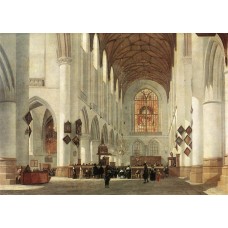 Interior of the St Bavo Church at Haarlem