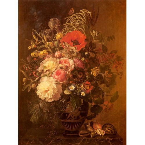 A Still Life with Flowers in a Greek Vase