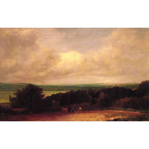 Landscape Ploughing Scene in Suffolk