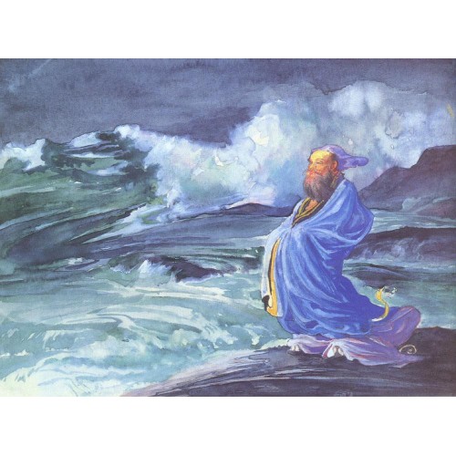 A Rishi calling up a Storm Japanese folklore