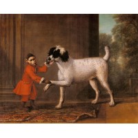 A Favorite Poodle And Monkey Belonging To Thomas Osborn