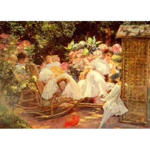 Ladies In A Garden