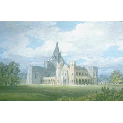 Perspective view of fonthill abbey from the south west