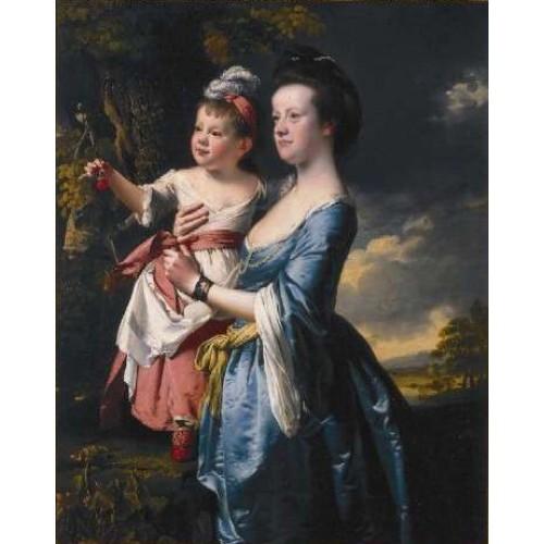 Portrait of Sarah Carver and her daughter Sarah