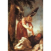 An Angel Awakens the Prophet Elijah