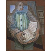 Pierrot with book 1924