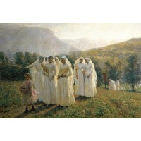 Young Women Going to a Procession