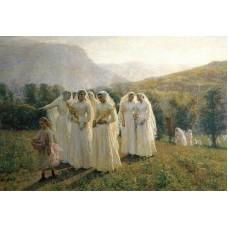 Young Women Going to a Procession