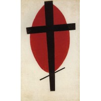 Black cross on a red oval 1927