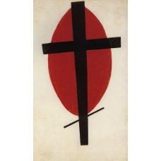 Black cross on a red oval 1927