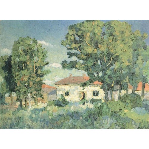 Landscape with white houses