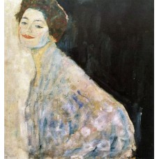 Portrait of a lady in white unfinished