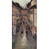 A florence street in the rain 1888