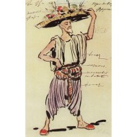 Fruit seller costume design for gartman s ballet 1906