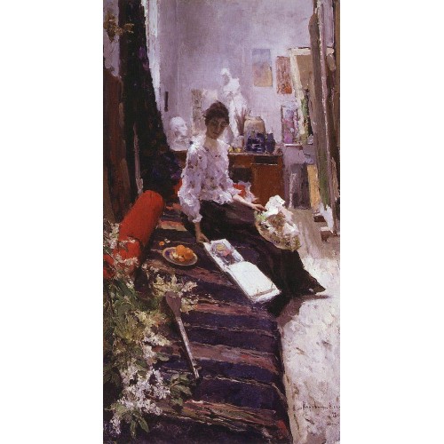 In the artist s studio 1892