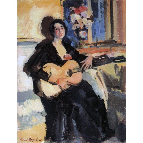 Lady with a guitar 1911