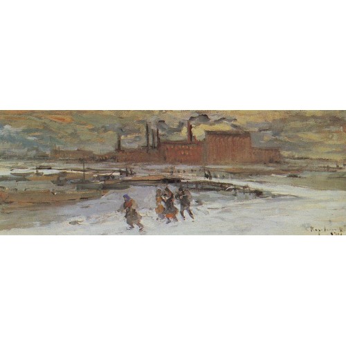 Landscape with factory buildings 1908