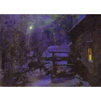 Moonlit night winter 1913