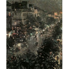 Paris at night boulevard des italiens 1908