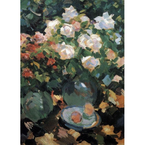 Roses in blue jugs 1917