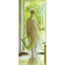 Young woman on the threshold