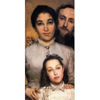 Portrait of Aime Jules Dalou His Wife and Daughter