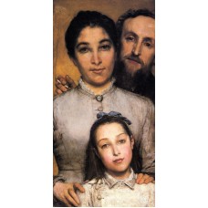 Portrait of Aime Jules Dalou His Wife and Daughter