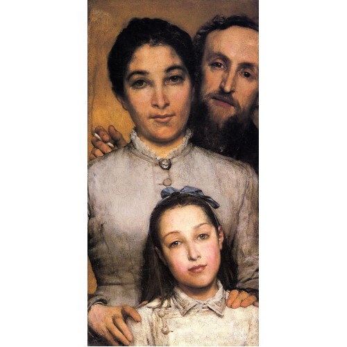 Portrait of Aime Jules Dalou His Wife and Daughter