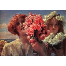 Young Girls with Roses