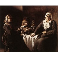 Four Figures at Table