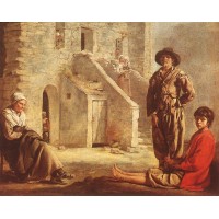 Peasants at their Cottage Door