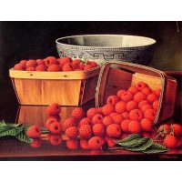 Baskets of Raspberries