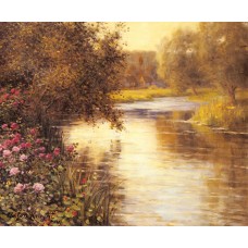 Spring Blossoms along a Meandering River