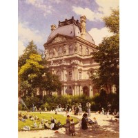 The Gardens of the Carrousel and the Richelieu Pavillion in 